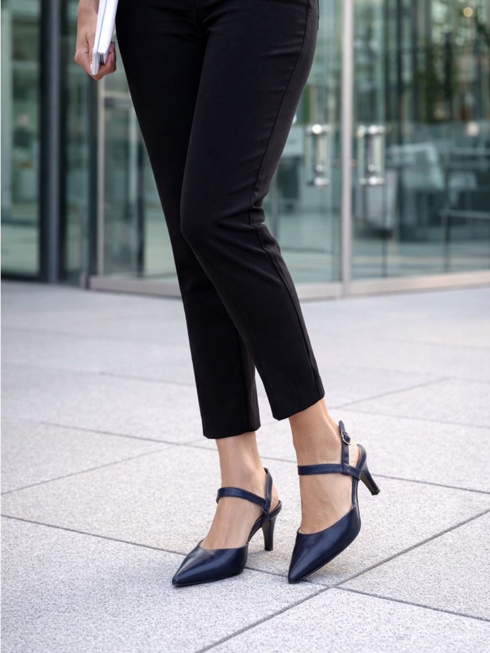 Unisa Black Pointed-Toe Strap Heels - Elegant Women's Dress Shoes